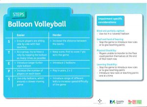 Balloon Volleyball Activity Card